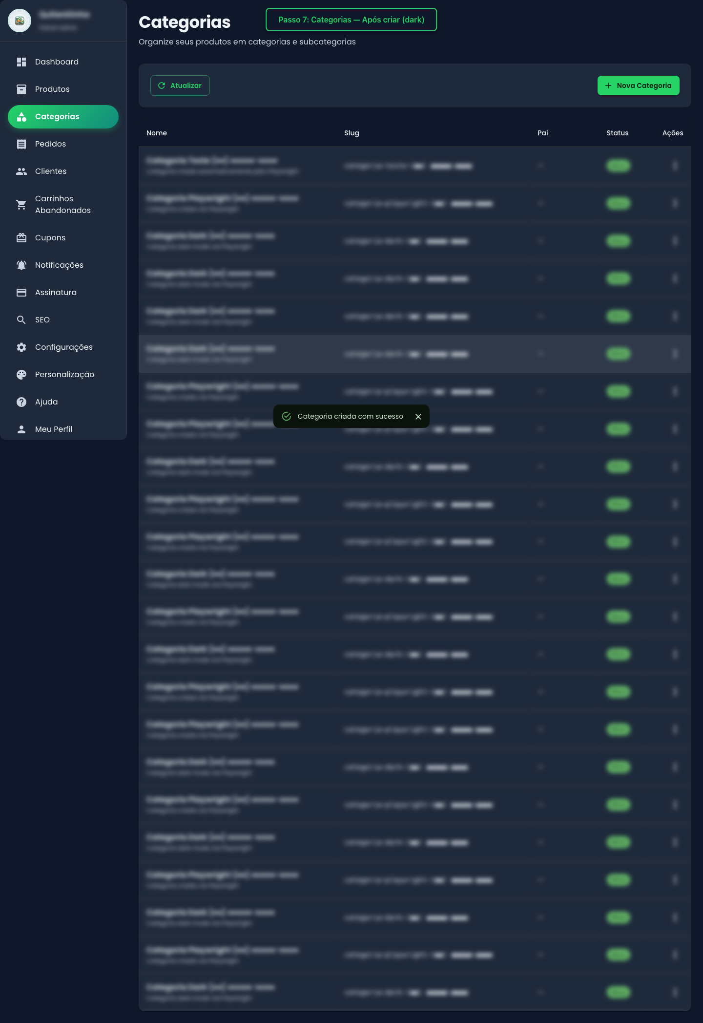 Categorias (após criar)