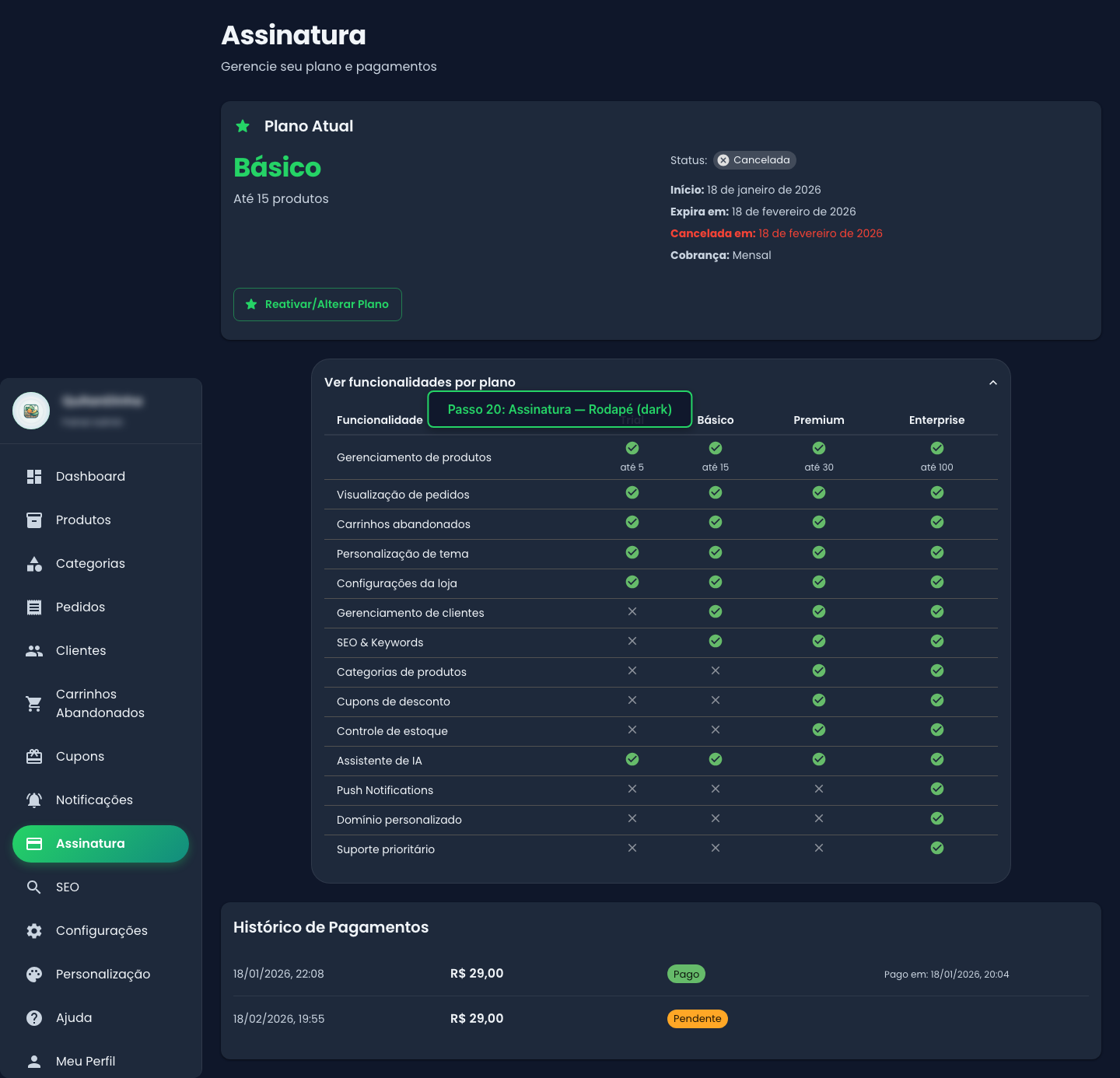 Assinatura (rodapé)