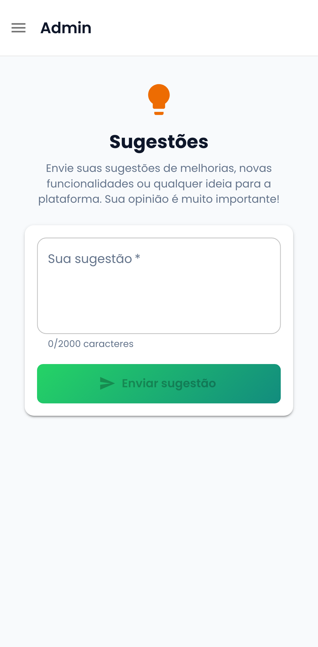 Sugestões